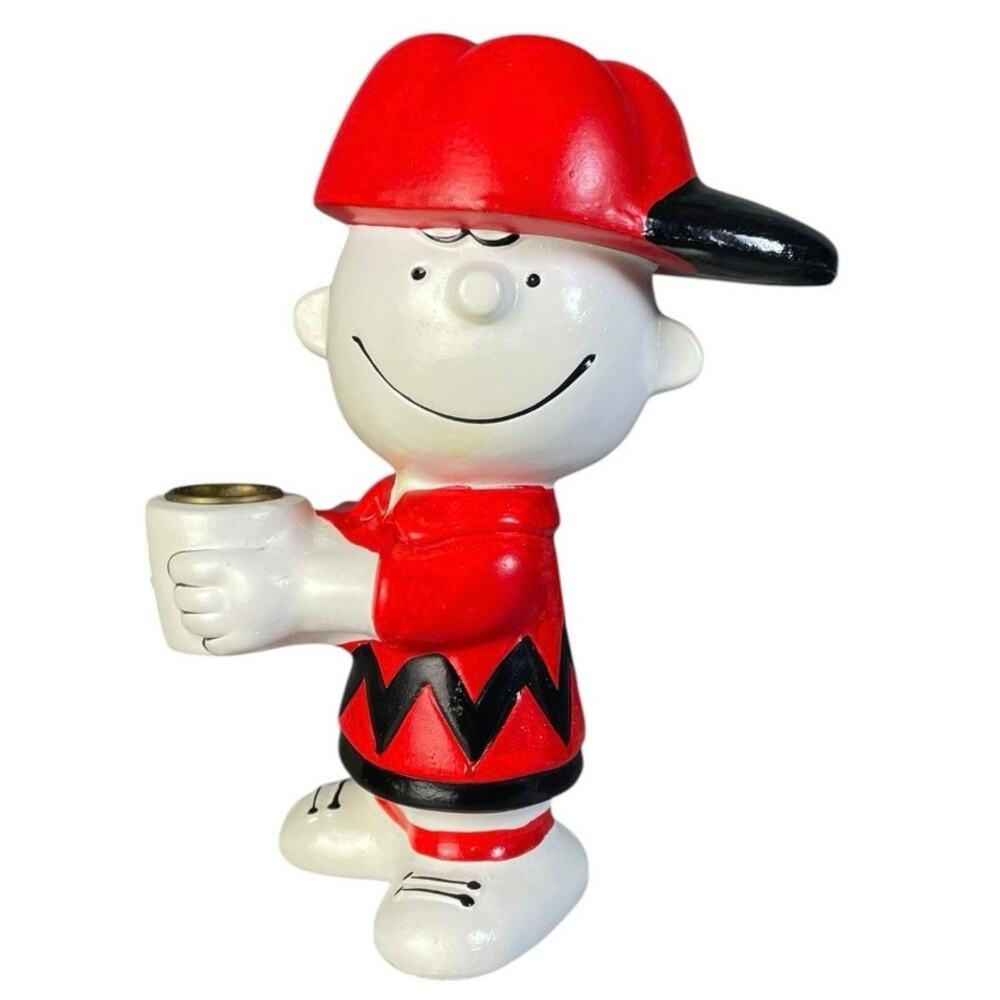 Vintage Hallmark Peanuts Collection Charlie Brown Taper Candle Holder 8” Tall
